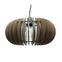 Ver imagem 1 de Lustre Luminária Pendente de Madeira Mdf Mod. Sophia Pq Reto Tabaco