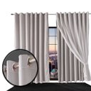Ver imagem 2 de cortina blackout corta luz Madrid 6,00 x 2,60 c/voal branco