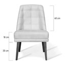 Ver imagem 5 de Cadeira de Jantar Paris Suede Branco Suede Branco