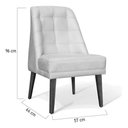 Ver imagem 6 de Cadeira de Jantar Paris Suede Branco Suede Branco