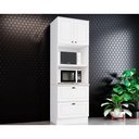 Ver imagem 1 de Paneleiro de Cozinha Americana Torre Quente 2 Forno C/2 Gavetas e 2 Portas 71x54x220cm Branco - Henn