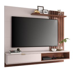 Home Suspenso Tocantins 1.8 para TV até 65” Off White/Nogueira Real - PR Móveis - 1