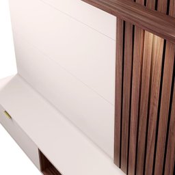 Home Suspenso Tocantins 1.8 para TV até 65” Off White/Nogueira Real - PR Móveis - 3