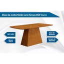 Ver imagem 2 de Mesa de Sala Jantar Luna + Tampo Madeirado Curvo 180x90cm Imbuia - Rufato