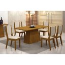 Ver imagem 4 de Mesa de Sala Jantar Luna + Tampo Madeirado Curvo 180x90cm Imbuia - Rufato