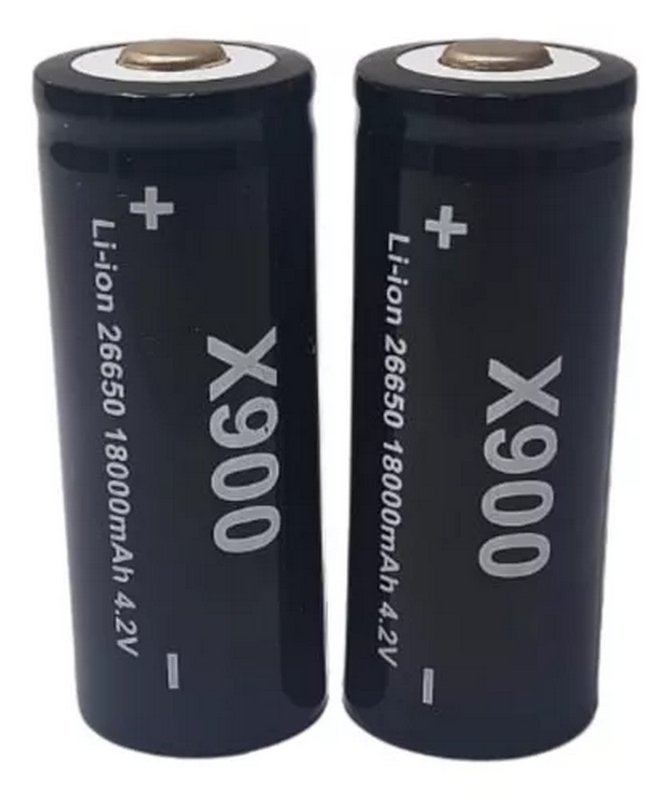 2 Baterias Recarregável 26650 16800mah 4.2v Lanterna Tática X900 Bateria Para lanterna Recarregável