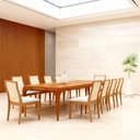 Ver imagem 2 de Mesa de Jantar Campeche com 10 Cadeiras Arizona Cinza Claro 240cm