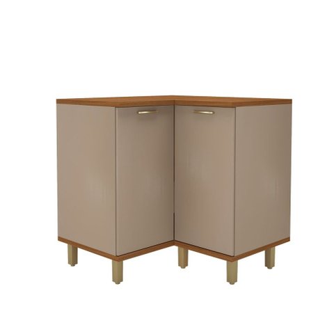 Balcão de Cozinha de Canto Munique 2 Portas com Tampo 6154.20 Camurça - Indekes