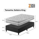 Ver imagem 4 de Cama Box Solteiro King Preto + Colchão Molas Ensacadas Zidi Alabama 96x203x61cm