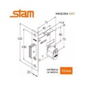 Ver imagem 2 de Fechadura Rolete Stam 1005 Par Porta Pivotante Preto