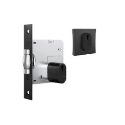 Fechadura Rolete Stam 1005 Par Porta Pivotante Preto - 1 Fechadura Rolete Stam 1005 Par Porta Pivotante Preto - 1