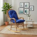 Ver imagem 1 de Cadeira Balanço Vime Pavão com Almofada