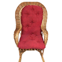 Ver imagem 3 de Cadeira Balanço Vime Pavão com Almofada