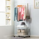 Ver imagem 3 de Arara de Roupas Sapateira Cabideiro Multifuncoes Closet Prateleira Com Rodas