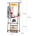 Ver imagem 4 de Arara de Roupas Sapateira Cabideiro Multifuncoes Closet Prateleira Com Rodas