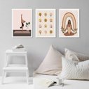 Ver imagem 1 de Kit 3 Quadros Decorativos Yoga- Posições 24x18cm:madeira Branca