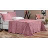 Cobre Leito Velvet Casal Padrão Luxo 3pçs Dupla Face Veludo - Rosê - 1