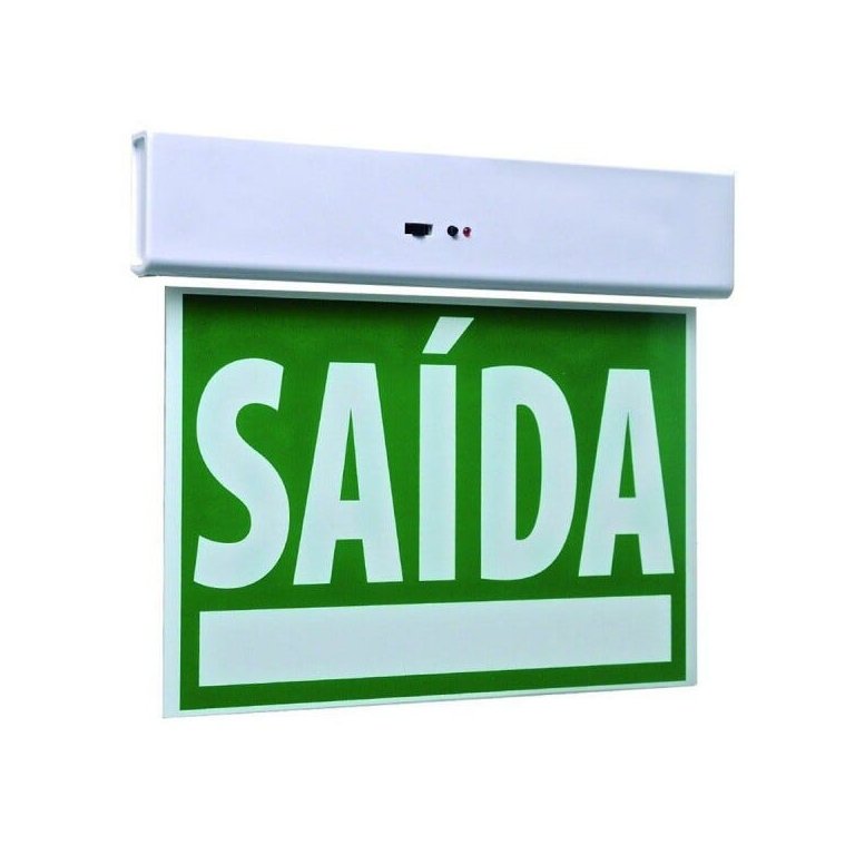 Placa de Sinalizaçao Emergência Saida LED Bateria Recarregavel Lâmpada Luz Iluminaçao Empresa