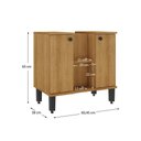 Ver imagem 3 de Conjunto de Banheiro 60cm 2 Portas 1 Prateleira Monte Carlo Mel - Ozini Móveis