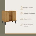 Ver imagem 5 de Conjunto de Banheiro 60cm 2 Portas 1 Prateleira Monte Carlo Mel - Ozini Móveis