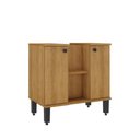 Ver imagem 2 de Conjunto de Banheiro 60cm 2 Portas 1 Prateleira Monte Carlo Mel - Ozini Móveis