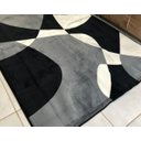 Ver imagem 2 de Tapete Geometrico Texfine 2,00 M x 1,40 M Antiderrapante - Preto com Cinza