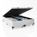 Ver imagem 1 de Cama Box Baú King 193 Bipartido - Bello Box Tecido Sintético Branco