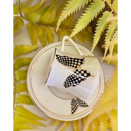 JOGO DE 6 XICARAS PARA CAFE LUXO PAPILLON EM NEW BONE CHINA 80ML - 2