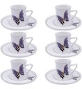 Ver imagem 3 de Jogo de 6 Xicaras para Cafe Luxo Papillon em New Bone China 80ml