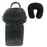 Kit Mala Rodinha Quadrada + Mala Mão + Almofada A Bordo - Preto - 1