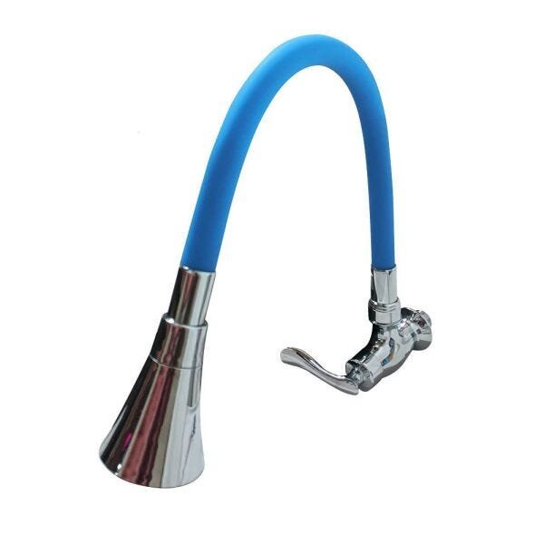 Torneira Silicone Flexivel Parede Articulado Cozinha Metal Cromado Gourmet - 2