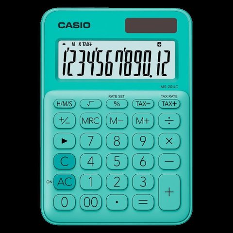 Calculadora Casio Compacta Ms-20uc - Verde