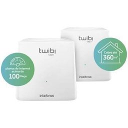 Roteador Wireless Intelbras MESH Twibi Giga 2UN - 4750079 Branco Bivolt - 5