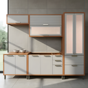 Ver imagem 1 de Cozinha Completa Eloise 5 Peças 270cm 100% Mdf Vidro Reflecta
