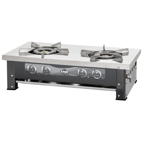 Fogão a Gás de Mesa Inox Industrial Titanyum com 2 Bocas