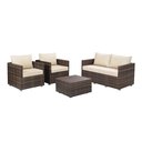 Ver imagem 2 de Conjunto de Sofás 4 Lugares + Chaise Redonda de 1,60 Cm em Alumínio e Fibra Sintética Área Interna e