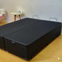 Ver imagem 5 de Cama Queen Box Baú Bi-partida 79 Blindada:corino Preto/queen