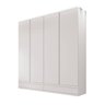 Guarda-roupa Solteiro 4 Portas 5 Gavetas Mdf  Paris branco  Bianchi Móveis - 1