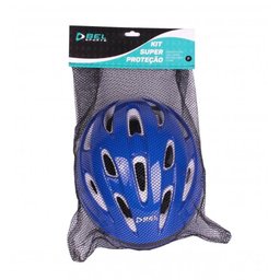 Kit de proteção radical com capacete tam. P azul - Bel Sports - 2