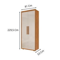Guarda Roupas Mdf Armario Multiuso Duas Portas Dublin Fenix:nature/off White - 4