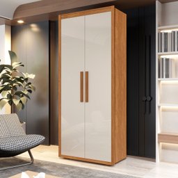 Guarda Roupas Mdf Armario Multiuso Duas Portas Dublin Fenix:nature/off White - 2