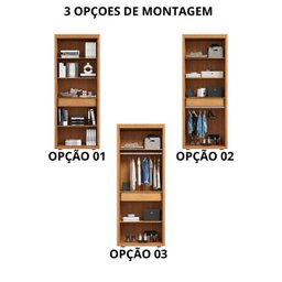 Guarda Roupas Mdf Armario Multiuso Duas Portas Dublin Fenix:nature/off White - 3