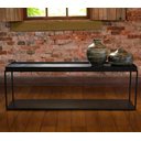 Ver imagem 3 de Sofá Table Lói Tampo Preto e Croco Preto com Base Preta 150cm - 67839