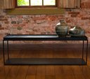 Ver imagem 3 de Sofá Table Lói Tampo Preto e Croco Preto com Base Preta 150cm - 67839