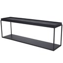 Ver imagem 1 de Sofá Table Lói Tampo Preto e Croco Preto com Base Preta 150cm - 67839