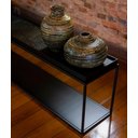 Ver imagem 4 de Sofá Table Lói Tampo Preto e Croco Preto com Base Preta 150cm - 67839