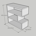 Ver imagem 2 de Mesa Lateral Branca Aparador de Sofa Sala Mesa Lateral Cama Mesa de Canto Mesa de Cabeceira