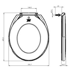 Assento Sanitário Almofadado Herc Prime Branco 2385 - 2
