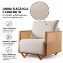 Ver imagem 3 de Poltrona Prime Decorativa com Mola Bonnel Espuma D28 Bege
