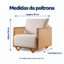 Ver imagem 2 de Poltrona Prime Decorativa com Mola Bonnel Espuma D28 Bege